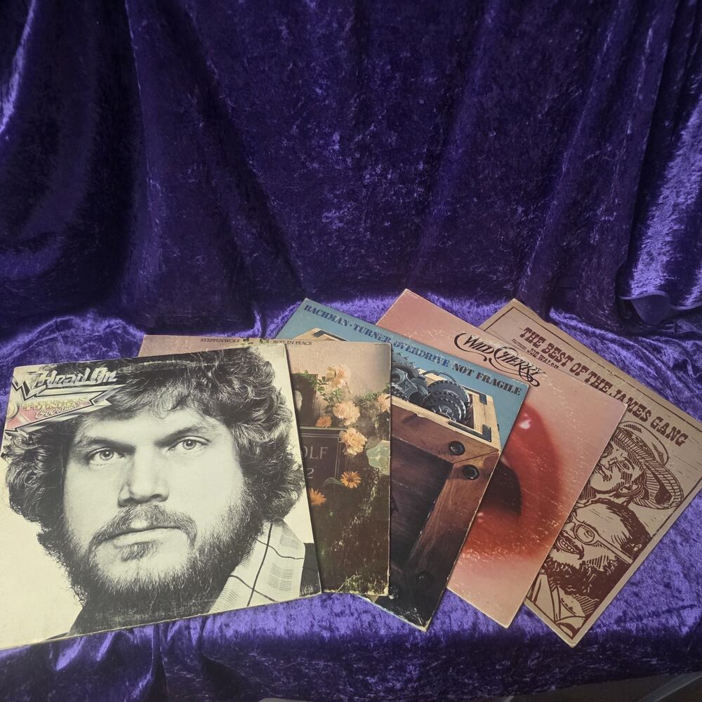 Classic Rock Vinyl Lot BTO Steppenwolf James Gang Wild Cherry LP Records